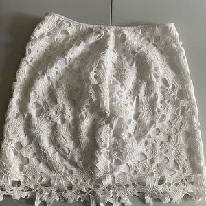 White Kimchi Blue Lace Skirt